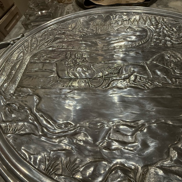 Lenox Pewter Holiday Platter 24” x 17”. - Picture 5 of 8